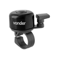 Campainha Tipo Sino Preta Vonder Para Bicicleta Cor Preto