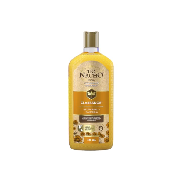 Tio Nacho - Shampoo Clareador Antiqueda para cebelos fracos e sem brilho, 415ml, Cabelos lindos e Brilhantes