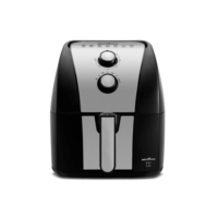 Fritadeira Elétrica Air Fryer 5,5L Sem Óleo Antiaderente Gold 1500W BFR51 Britânia Preta - 220V