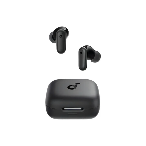 Fone Ouvido Sem Fio Soundcore P30i Gamer Bluetooth 5.4 Cancelamento De Ruído Ativo Multiponto 4 Microfones Cor Preto longa duracao 45h bateria Graves potentes App Controle Conforto IP54 Estojo 2 em 1