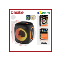 Basike Caixa De Som Portátil Bluetooth HiFi Subwoofer Tws1+1 Ipx5 Com Rgb/FM Speaker RAD127