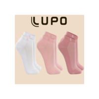 Kit De 3 Pares De Meias Originais Lupo Sport Feminino Cano Curto Em Algodão