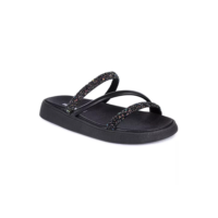 Papete Moleca Feminina Confortável Brilho Flatform Eva