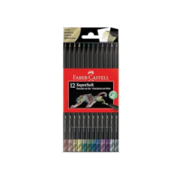 EcoLápis de Cor SuperSoft Cores Metálicas, Faber-Castell, 12 Cores, 1 Cartela - 120712SOFTMET