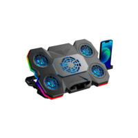 Base Suporte Para Notebook Refrigerada Ajustável Gamer Rgb