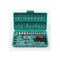 40 Peças / 46 Peças Jogo De Chave Catraca Caixa De Ferramentas Completa Reversível Soquetes Maleta