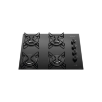 Cooktop 4 Bocas Atlas Agile Up Mesa Vidro Mega Chama Bivolt Preto