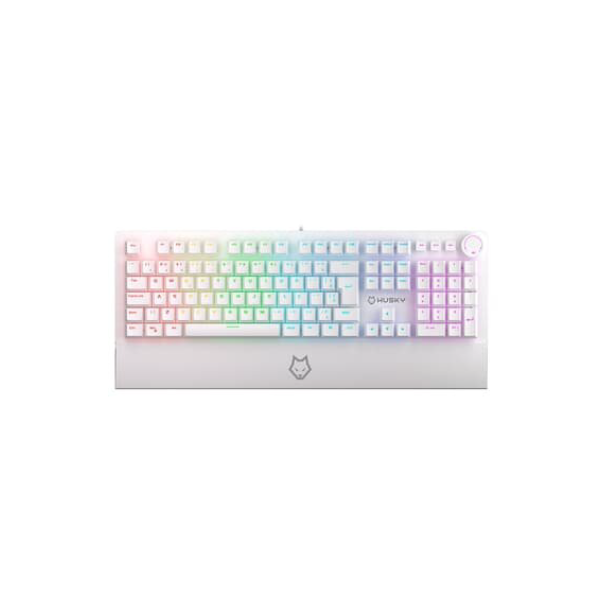 Teclado Mecânico Gamer Husky Anchorage Full Size, RGB, Switch Gateron EF Brown, ABNT2, Branco - HTG200BRMA