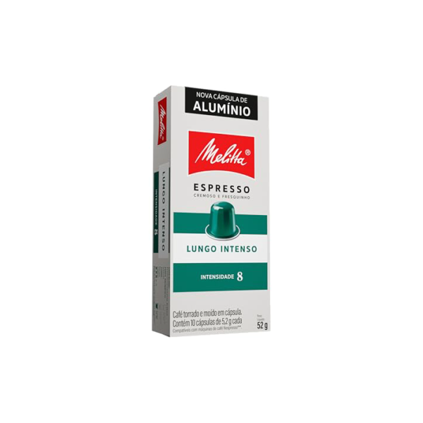 Melitta Capsula Lungo Intenso - Intensidade 8 - Compativel Nespresso
