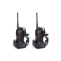 kit 2 rádios comunicador Alcance 12 Km 16 Canais BF 777S Profissional recarregável rádio segurança