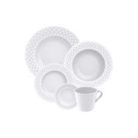 Aparelho de Jantar Ingrid em Porcelana 20 Peças Cor Branco Tramontina