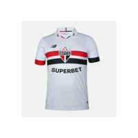 Camisa Masculina NB Home SPFC 2024 Jogador, Confecção Masculino, Branco/Vermelho/Preto, P