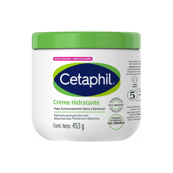 Cetaphil Creme Hidratante 453 g Sem Fragrância para Pele Sensível ou Muito Seca