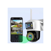 Câmera De Segurança Lente Dupla ICSEE IP66 Wi-Fi 360° Sensor Movimento Visão Noturna 2 em 1 Fixa-JK-001