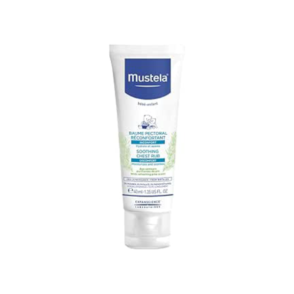 Mustela Bálsamo Reconfortante 40Ml Para Massagem Peitoral Nos Bebês Conforto De Gripes E Resfriados Fragrância Refrescante De Pinho E 97% De Ingredientes De Origem Natural