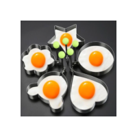 5 peças Molde Forma Omeleteira Panqueca Ovo Frito Aço Inox