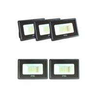 Kit 5 Refletor Led 200w Holofote Bivolt  Luz Frio 220v