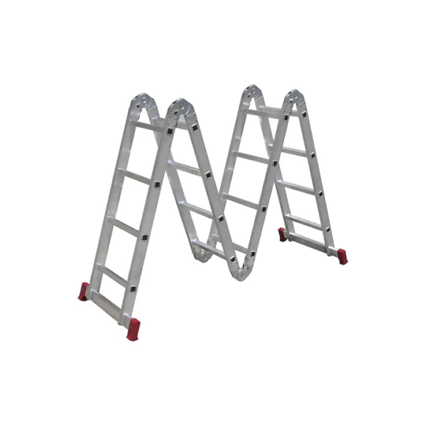 Escada Multifuncional de Alumínio 4x4 com 16 Degraus Dobrável e Articulada BotaFogo – Leve e Resistente