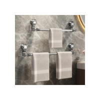 Suporte Porta Toalha Com Ventosa Retrátil Não Perfurada Com Haste Inox