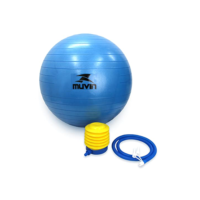 Bola de Pilates 45cm Muvin – Antiestouro – Suporta até 300kg – Com Bomba – Ginástica – Fitness – Pilates – Yoga – Fisioterapia – Flexibilidade – Fortalecimento – Tonificação –– Fácil Limpeza