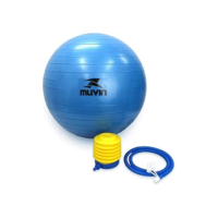 Bola de Pilates 45cm Muvin – Antiestouro – Suporta até 300kg – Com Bomba – Ginástica – Fitness – Pilates – Yoga – Fisioterapia – Flexibilidade – Fortalecimento – Tonificação –– Fácil Limpeza