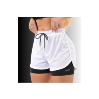Short Duplo Compreensão Fitness Bermuda Academia Feminino