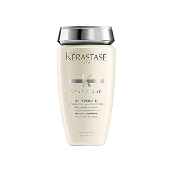 Kérastase Densifique Bain Densité Shampoo, Para Cabelos Finos e Ralos, Aporta Densidade e Volume, com Ácido Hialurônico e Ceramidas, 250ml