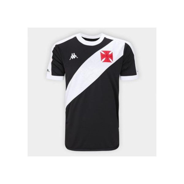 Camisa Vasco I 24/25 Jogador Kappa Masculina - Preto+Branco
