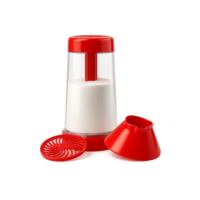 Tapioqueira Polvilhador Peneira de Goma para Tapioca e Beiju Manual com Armazenamento PREMIUM (Vermelho)
