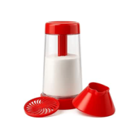 Tapioqueira Polvilhador Peneira de Goma para Tapioca e Beiju Manual com Armazenamento PREMIUM (Vermelho)