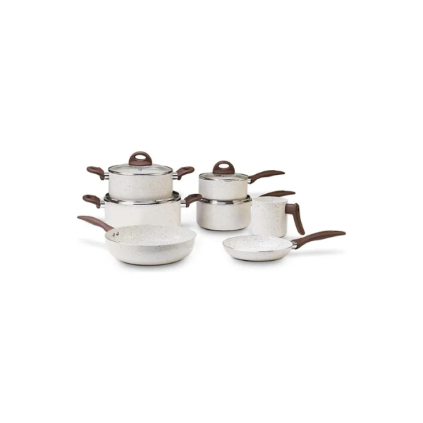 Jogo De Panelas 7 Peças Ceramic Life Vanilla Brinox