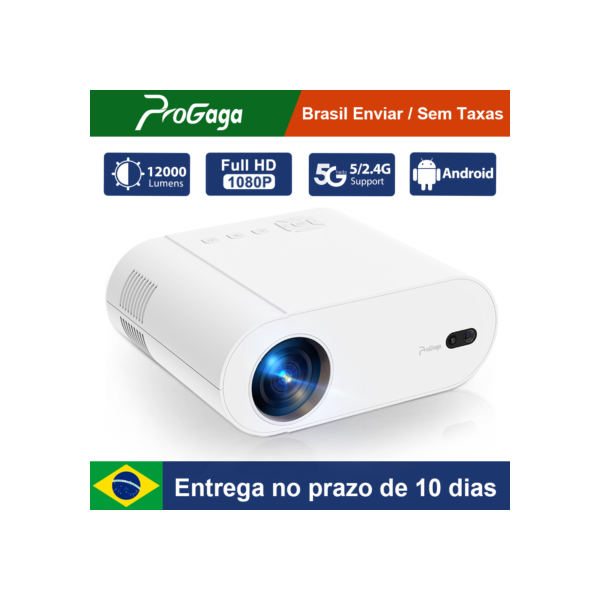 Progaga-Projetor de Foco Auto Keystone Android 11 Home Theater Movie Beamer ao ar livre Full HD 1080P PG510W WiFi 4K PG510 projetor 4k portátil mini projetor home theater projetor android wifi 4k home theater de casa