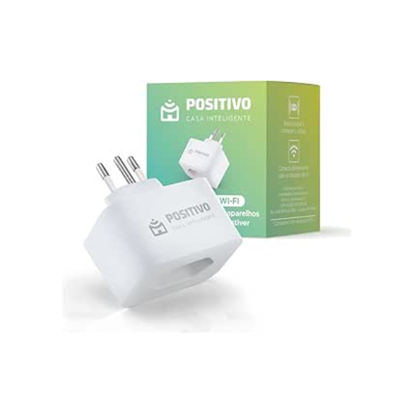 Smart Plug Max Wi-Fi Positivo Casa Inteligente, 16A, NBR 14136, Configuração Rápida, 1600W Bivolt – Compatível com Alexa