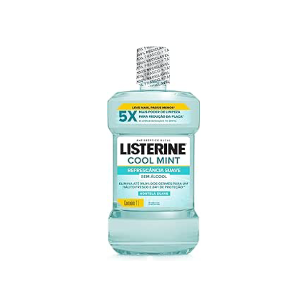 Listerine Enxaguante Bucal Cool Mint Sem Álcool, 1L