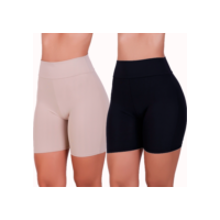 Kit c/ 2 Short Anágua Modeladora Cintura Alta Segunda Pele Térmica