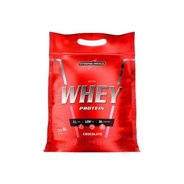 Integralmédica - Nutri Whey Protein Chocolate - Suplemento Alimentar - Fonte de Proteínas e Carboidratos - Pouch 900g