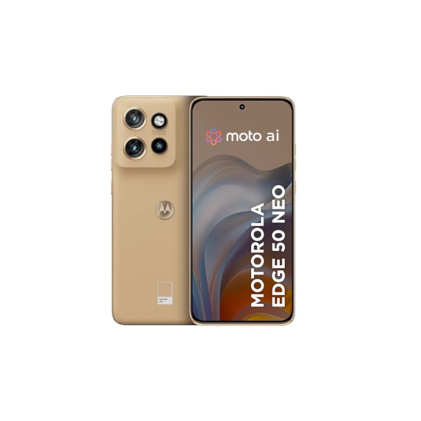 Smartphone Motorola Edge 50 Neo 5G - 256GB 16GB (8GB RAM+8GB Ram Boost) 50MP Sony Camera Moto AI Ultrarresistencia militar - Latte Vegan Leather