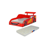 Cama De Solteiro Mcveloz Com Colchão Cor Vermelho Nome Do Desenho Mcveloz