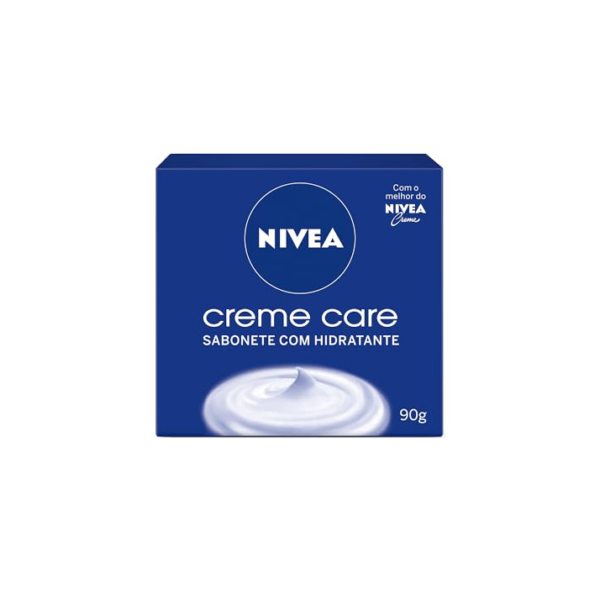 NIVEA Sabonete em Barra Creme Care 90g - Sabonete hidratante, com o melhor de NIVEA Creme, pele macia e hidratada, com espuma cremosa, contém Eucerit