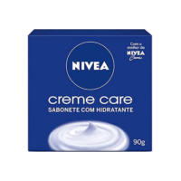 NIVEA Sabonete em Barra Creme Care 90g - Sabonete hidratante, com o melhor de NIVEA Creme, pele macia e hidratada, com espuma cremosa, contém Eucerit