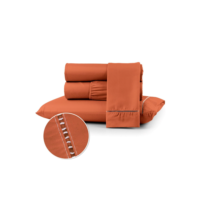 Kit Jogo de Lençol 400 fios Cama Box toque Suave e Acetinado