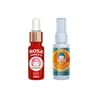 Kit Skincare Rotina Diaria Kokeshi Serum Booster Vitamina C E Óleo 100% Natural Rosa Mosqueta