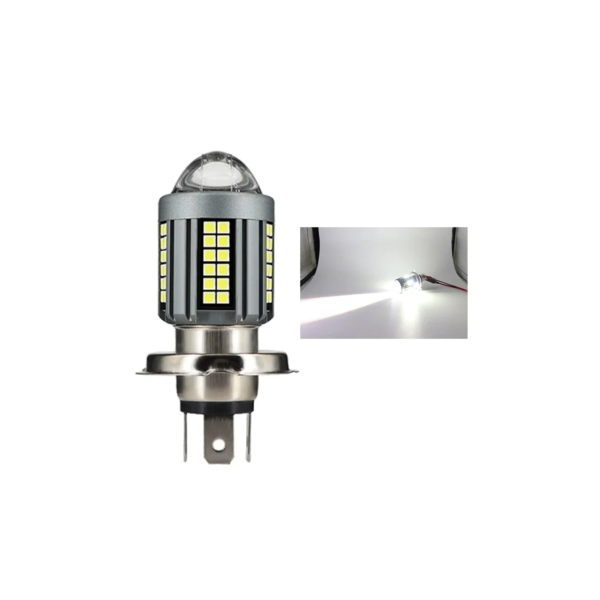 Luz De Projetor LED H4 6500K De Alto Desempenho Para Motocicletas-360 ° Visão