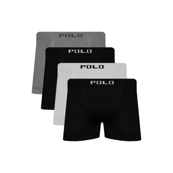 Kit 4 Cuecas Boxer Polostar Lisa Microfibra Masculina Sem Costura