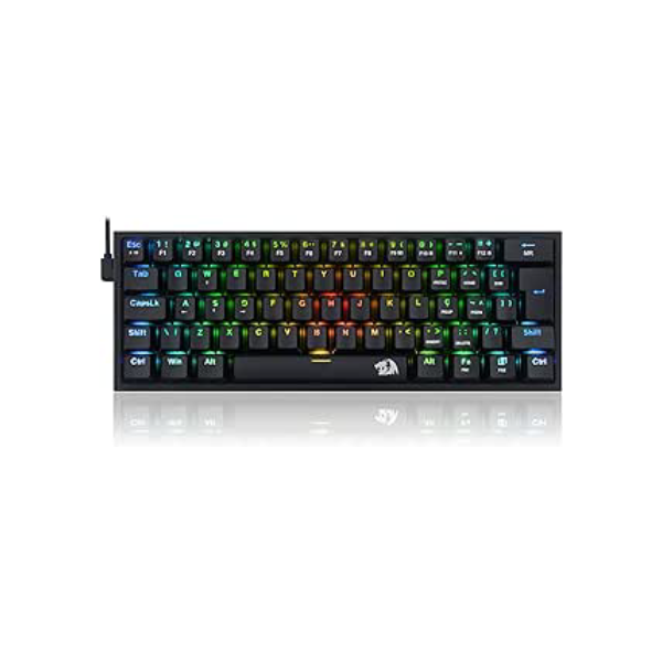 Redragon TECLADO MECANICO GAMER FIZZ RGB PRETO SWITCH AZUL