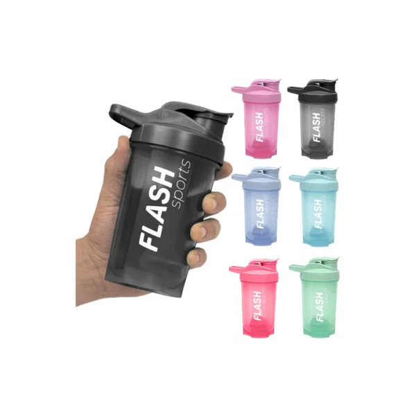 Coqueteleira Academia 500ml Shakeira Copo Garrafa Shake Mola