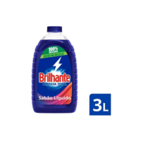 Brilhante lava roupas líquido limpeza total 3 litros