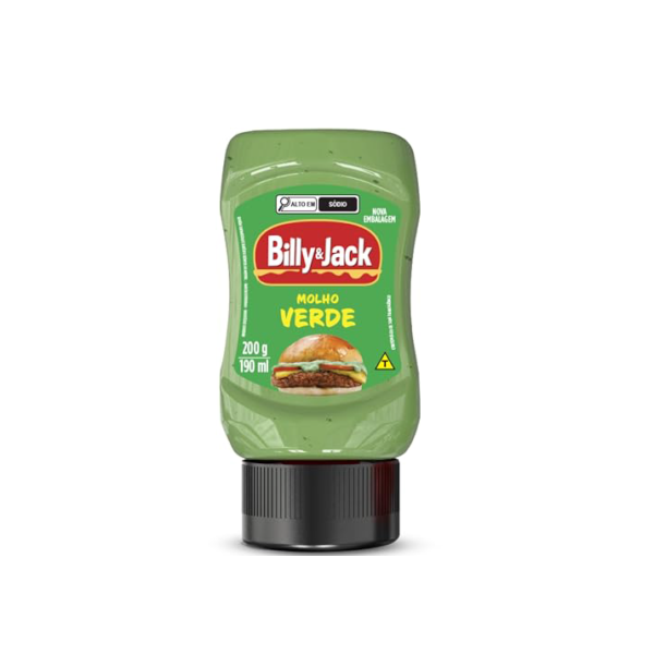 BILLY & JACK Molho Verde Billy & Jack 200 Gramas