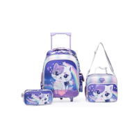 Kit Mochila Estojo Lancheira Ferrazzi Escolar Infantil Feminino