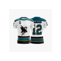 Camiseta Manga LongaSharks Hoquei DrayFit Anos 90 Personalizada Masculina